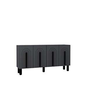 8195KB-128DD Konsol Tv Üni̇tesi̇-antrasit-siyah