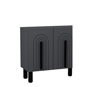 8195kb-128ct Konsol Tv Üni̇tesi̇-antrasit-siyah