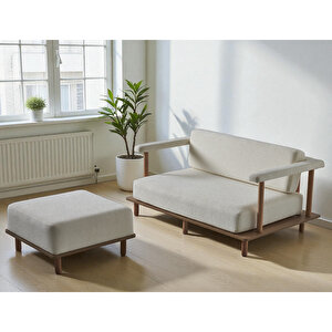 Eymense Pia İkili Koltuk + Puf