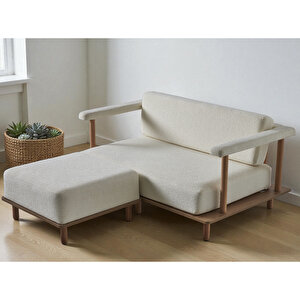 Eymense Pia İkili Koltuk + Puf