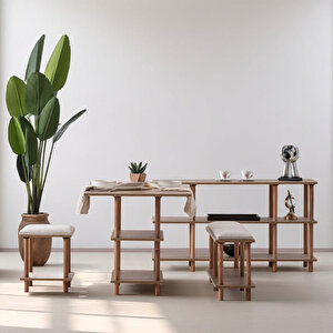 Pia Yemek Odası Takımı Ceviz Ceviz