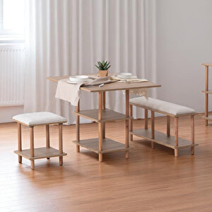 Pia Yemek Odası Takımı Ceviz Ceviz