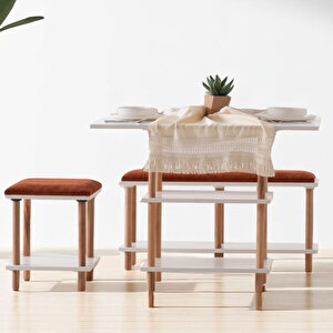 Eymense Pia Yemek Odası Takımı Beyaz