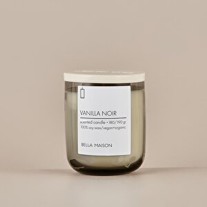 Vanilla Noir Ahşap Fitilli Soy Wax Mum Antrasit