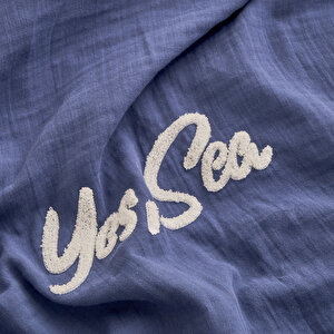 %100 Pamuk Marine Punch Nakışlı Çift Kişilik Yatak Örtüsü Seti Lacivert (240x260 Cm) Lacivert