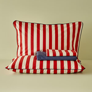 %100 Pamuk Line Tek Kişilik Pike Takımı Lacivert (150x220 Cm) Lacivert