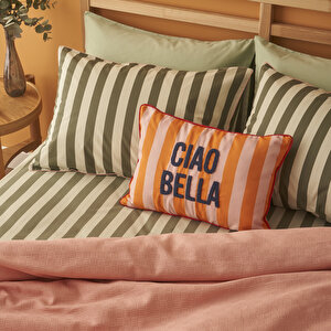 %100 Pamuk Line Tek Kişilik Pike Takımı Somon (150x220 Cm) Somon