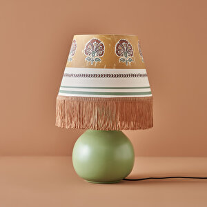 Indian Abajur (46x30 Cm) Çok Renkli