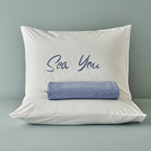 %100 Pamuk Marine Çift Kişilik Pike Takımı Lacivert (200x220 Cm) Lacivert