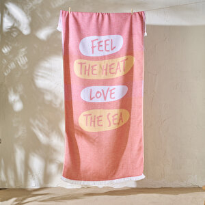 %100 Pamuk Love The Sea Peştamal Kiremit (90x160 Cm) Kiremit