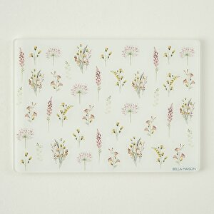 Flores Cam Kesme Tahtası (35x25 Cm) Çok Renkli