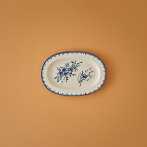 Bleu Blanc Porselen Küçük Sunum Tabağı Mavi (25 Cm) Mavi