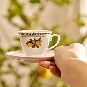 Lemoncello Porselen 2'li Kahve Fincanı Seti (90 Cc) Çok Renkli