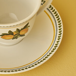 Lemoncello Porselen 2'li Kahve Fincanı Seti (90 Cc) Çok Renkli