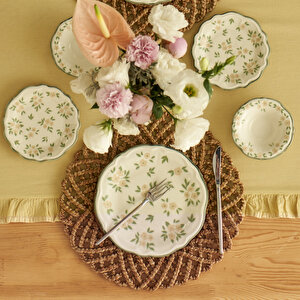 Veronica Porselen 8 Parça 4 Kişilik Kahvaltı Takımı Çok Renkli