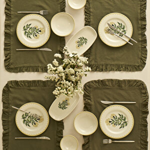 Lena Porselen 10 Parça 4 Kişilik Kahvaltı Takımı Çok Renkli