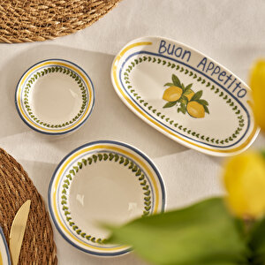 Lemoncello Porselen 26 Parça 6 Kişilik Kahvaltı Takımı Çok Renkli