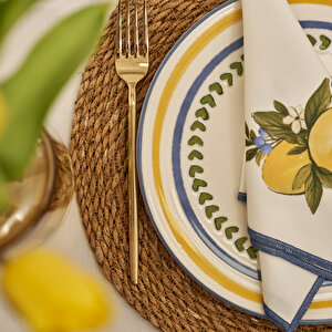 Lemoncello Porselen 26 Parça 6 Kişilik Kahvaltı Takımı Çok Renkli