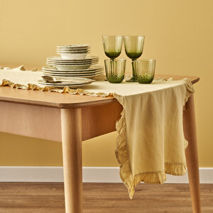 %100 Pamuk Elegance Runner Sarı (50x150 Cm) Sarı