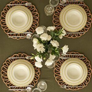 Lena Porselen 12 Parça 4 Kişilik Yemek Takımı Çok Renkli