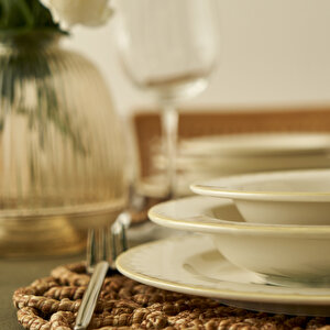 Lena Porselen 12 Parça 4 Kişilik Yemek Takımı Çok Renkli