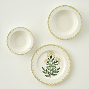 Lena Porselen 12 Parça 4 Kişilik Yemek Takımı Çok Renkli