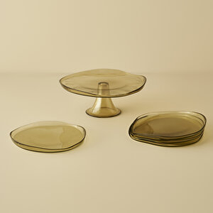 Geo Pasta Tabağı 4'lü Yeşil (21 Cm)