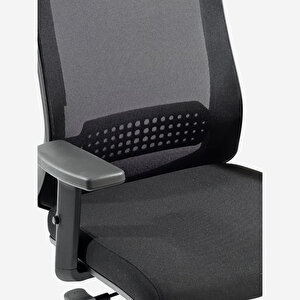 Dynamic Fileli Ergonomik Çalışma Koltuğu – Ayarlanabilir Kollar Başlık Bel Desteği - Siyah
