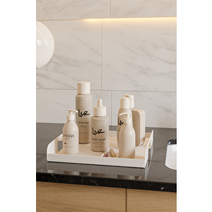 Çok Amaçlı Beyaz Tepsi, Mutfak, İkramlık, Organizasyon, Kahve Ve Sunum Tepsisi