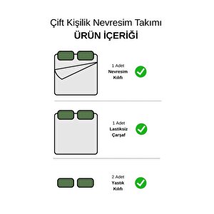 Yılbaşı Noel Baba Temalı Çift Kişilik Nevresim Takımı