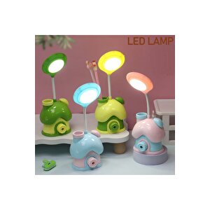 Şirin Ev Masa Lambası Ve Kalemlik, 22x10, Mavi