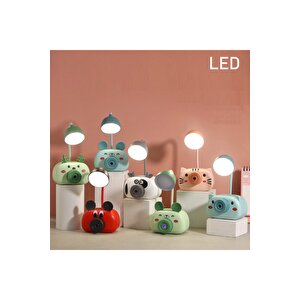 Kedi Masa Lambası Ve Kalemlik, 22x8, Yeşil