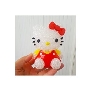 Hello Kitty Işık Saçan Gece Lambası Renk Değiştiren, Kırmızı, 10x7 Kırmızı