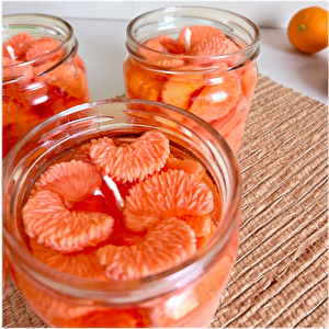 Mandalina Reçeli Jel Mum Cam Kavanoz ,%100 Soyawax El Yapımı, Mandalina Kokulu, 10x9 Turuncu