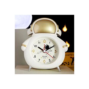 Astronot Mini Masa Saati, Işıklı Ve Alarmlı, 11x10, Sarı