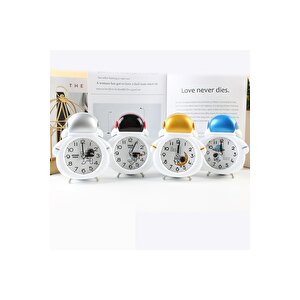 Astronot Mini Masa Saati, Işıklı Ve Alarmlı, 11x10, Sarı
