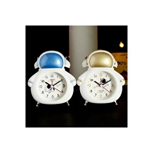 Astronot Mini Masa Saati, Işıklı Ve Alarmlı, 11x10, Sarı