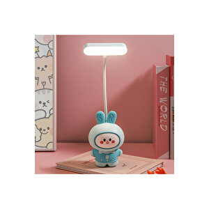 Figürlü Masa Lambası Ve Kalemtıraş, 25x5, Renkli Ve Sürpriz Hediye Ile Şık Seçenek Mavi