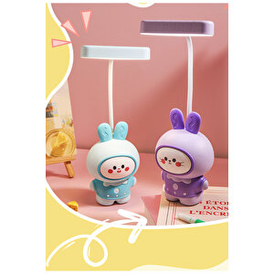 Figürlü Masa Lambası Ve Kalemtıraş, 25x5, Renkli Ve Sürpriz Hediye Ile Şık Seçenek Mavi