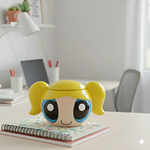 Puff Bubbles Seramik Kupa 400 Ml, Sarı, 14x11 Sarı