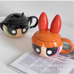 Puff Butterfly Seramik Kupa 400 Ml, Siyah, 14x11 Siyah