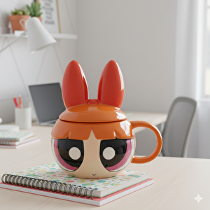 Puff Blossom Seramik Kupa 400 Ml, Turuncu, 14x11 Turuncu