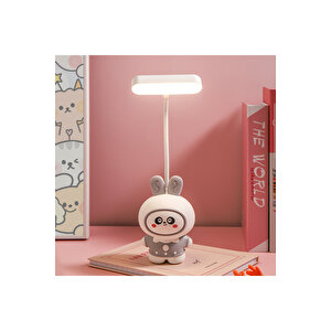 Figürlü Masa Lambası Ve Kalemtıraş, 25x5, Beyaz