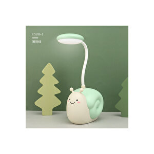 Salyangoz Masa Lambası Ve Kalemlik, Yeşil, 29x9 Yeşil