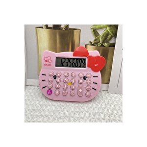 Hello Kitty Mini Hesap Makinesi, Pembe, 10x8 Pembe