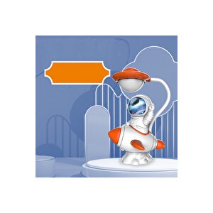 Roketli Astronot Masa Lambası, 25x12, Turuncu