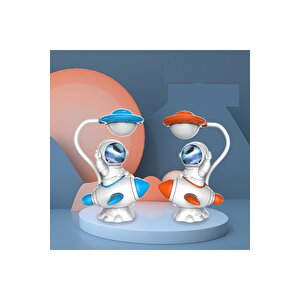 Roketli Astronot Masa Lambası, 25x12, Mavi