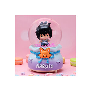 Naruto Orta Boy Kar Küresi Işıklı, Müzikli, Mor, 12x8 Mor