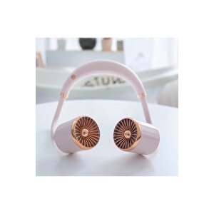 Boyunluk Fan, 3 Kademeli, Usb Li Ve Şarj Edilebilir, Beyaz, 60 Cm Pembe