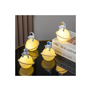 Ayda Astronot Gece Lambası, 12x10, Siyah